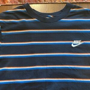 Nike Navy Striped Tee